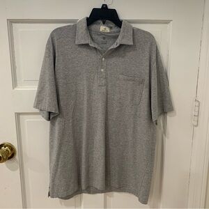 Johnnie-o Mens Hangin’ Out Cotton Polo Heather Gray Size XL Casual‎